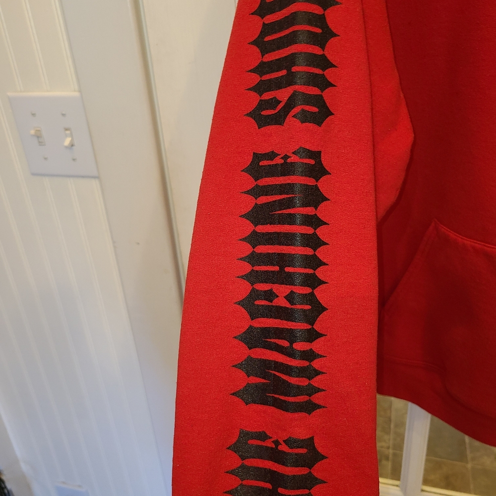 Machine Shop Red Hoodie Mens Sz Large - Picture 3 of 4